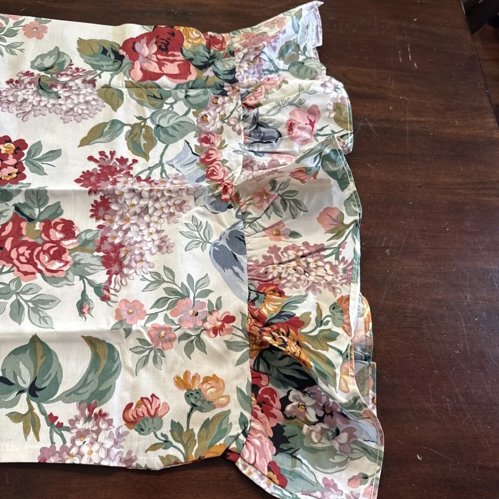 Ralph Lauren Allison Pillow Sham Pillowcase Floral STANDARD Ruffle Pink Floral